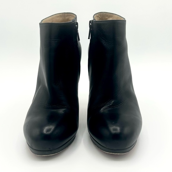 Christian Louboutin Belle 100 Boots Leather Ankle Booties Heels Size 38 - Picture 3 of 9